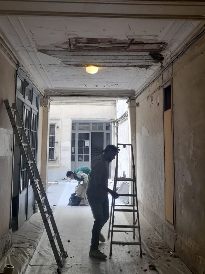 Rénovation d'un hall d'immeuble – avant